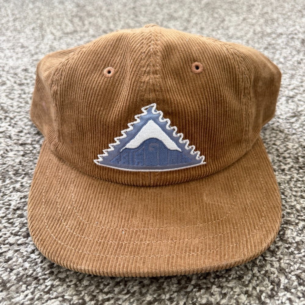 Patagonia Hat Cap Men Brown Snapback Corduroy Rope Mountain Logo Outdoor Rare